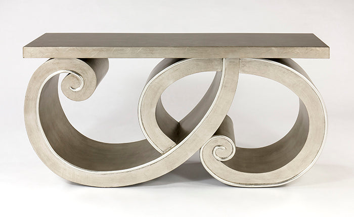 Handpainted Warm Silverleaf Console SKU: CO00018