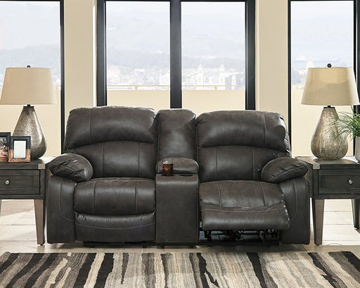 Dunwell Power Reclining Loveseat with Console - Yulissa Home Furnishings (NJ)