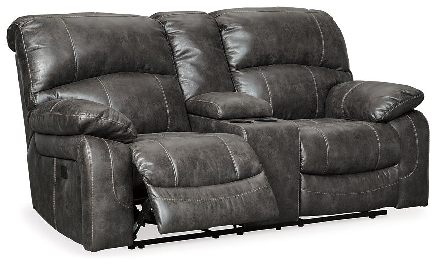 Dunwell Power Reclining Loveseat with Console - Yulissa Home Furnishings (NJ)