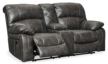 Dunwell Power Reclining Loveseat with Console - Yulissa Home Furnishings (NJ)