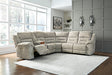 Family Den 3-Piece Power Reclining Sectional - Yulissa Home Furnishings (NJ)