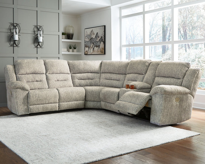 Family Den 3-Piece Power Reclining Sectional - Yulissa Home Furnishings (NJ)