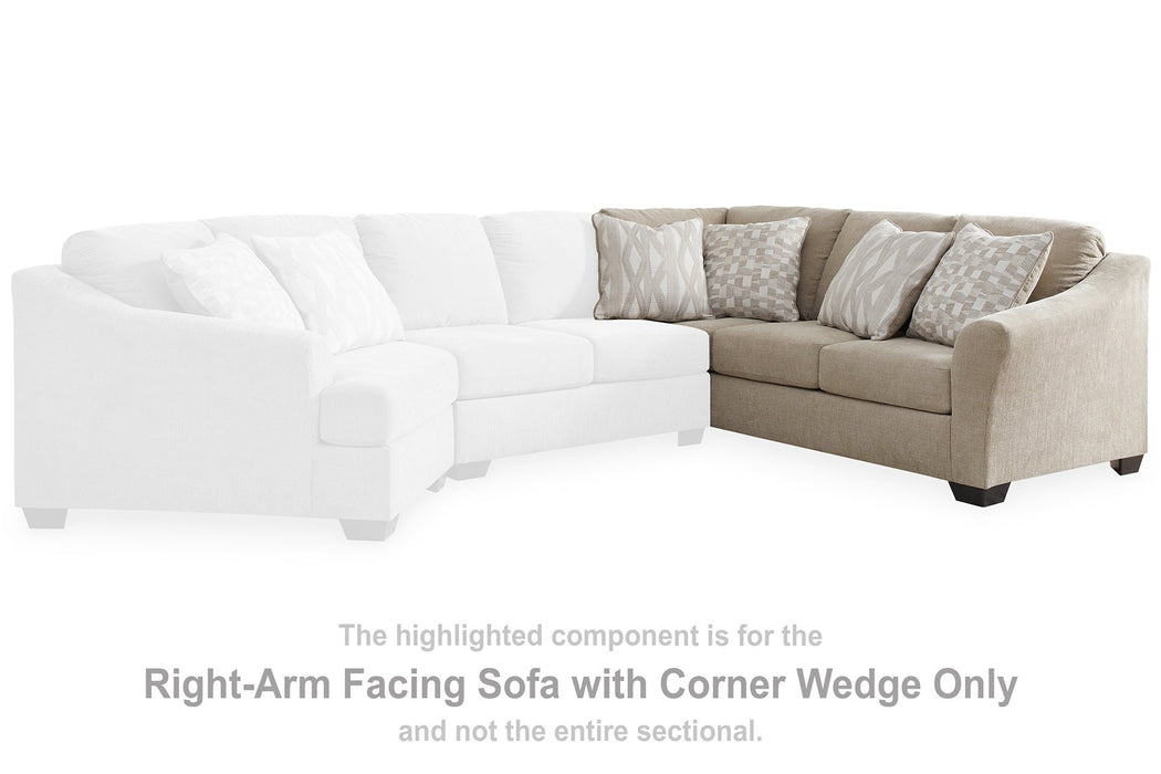 Brogan Bay 3-Piece Sectional with Cuddler - Yulissa Home Furnishings (NJ)