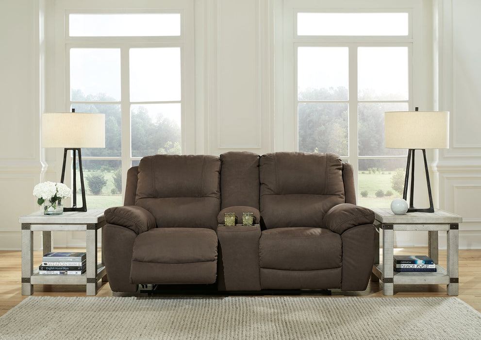 Next-Gen Gaucho Reclining Loveseat with Console - Yulissa Home Furnishings (NJ)