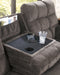 Acieona Reclining Sofa with Drop Down Table - Yulissa Home Furnishings (NJ)