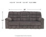 Acieona Reclining Sofa with Drop Down Table - Yulissa Home Furnishings (NJ)