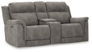 Next-Gen DuraPella Power Reclining Loveseat with Console - Yulissa Home Furnishings (NJ)