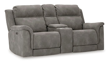 Next-Gen DuraPella Power Reclining Loveseat with Console - Yulissa Home Furnishings (NJ)