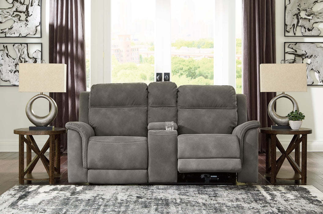 Next-Gen DuraPella Power Reclining Loveseat with Console - Yulissa Home Furnishings (NJ)