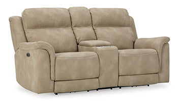 Next-Gen DuraPella Power Reclining Loveseat with Console - Yulissa Home Furnishings (NJ)