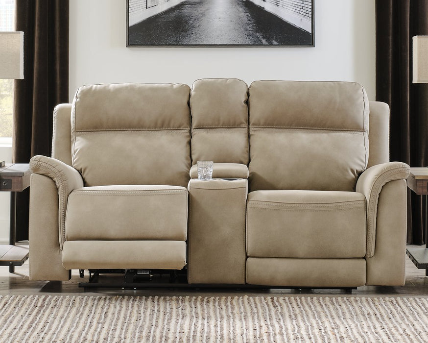 Next-Gen DuraPella Power Reclining Loveseat with Console - Yulissa Home Furnishings (NJ)