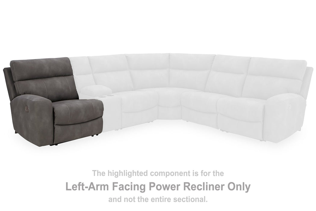 Next-Gen DuraPella Power Reclining Sectional Loveseat with Console - Yulissa Home Furnishings (NJ)