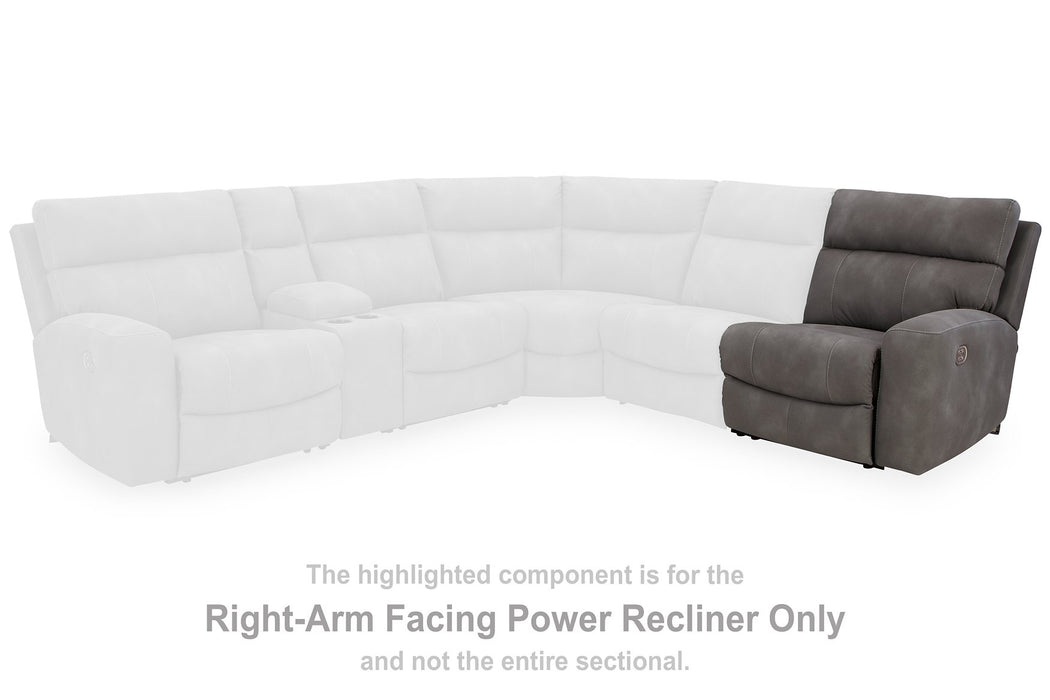 Next-Gen DuraPella Power Reclining Sectional Loveseat with Console - Yulissa Home Furnishings (NJ)