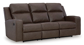 Lavenhorne Reclining Sofa with Drop Down Table - Yulissa Home Furnishings (NJ)