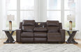 Lavenhorne Reclining Sofa with Drop Down Table - Yulissa Home Furnishings (NJ)