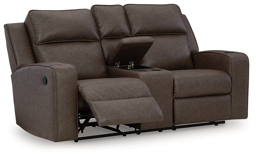 Lavenhorne Reclining Loveseat with Console - Yulissa Home Furnishings (NJ)