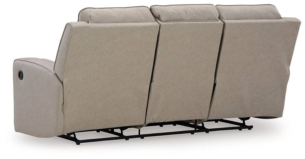 Lavenhorne Reclining Sofa with Drop Down Table - Yulissa Home Furnishings (NJ)