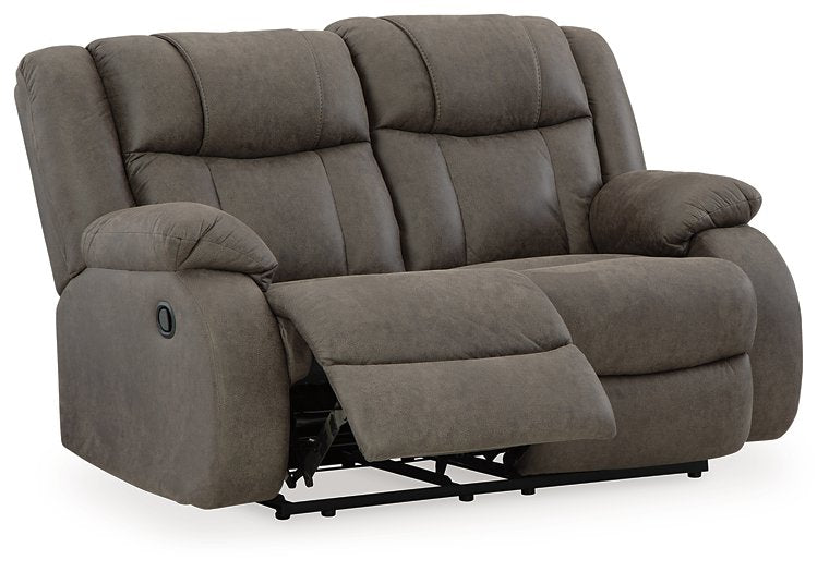 First Base Reclining Loveseat - Yulissa Home Furnishings (NJ)