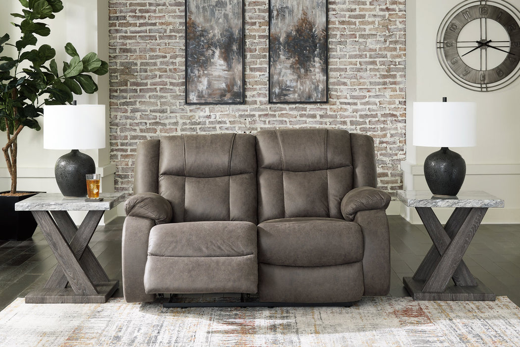 First Base Reclining Loveseat - Yulissa Home Furnishings (NJ)