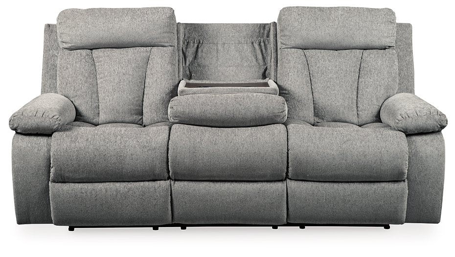 Mitchiner Reclining Sofa with Drop Down Table - Yulissa Home Furnishings (NJ)