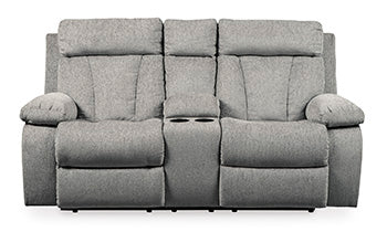 Mitchiner Reclining Loveseat with Console - Yulissa Home Furnishings (NJ)