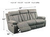 Mitchiner Reclining Sofa with Drop Down Table - Yulissa Home Furnishings (NJ)