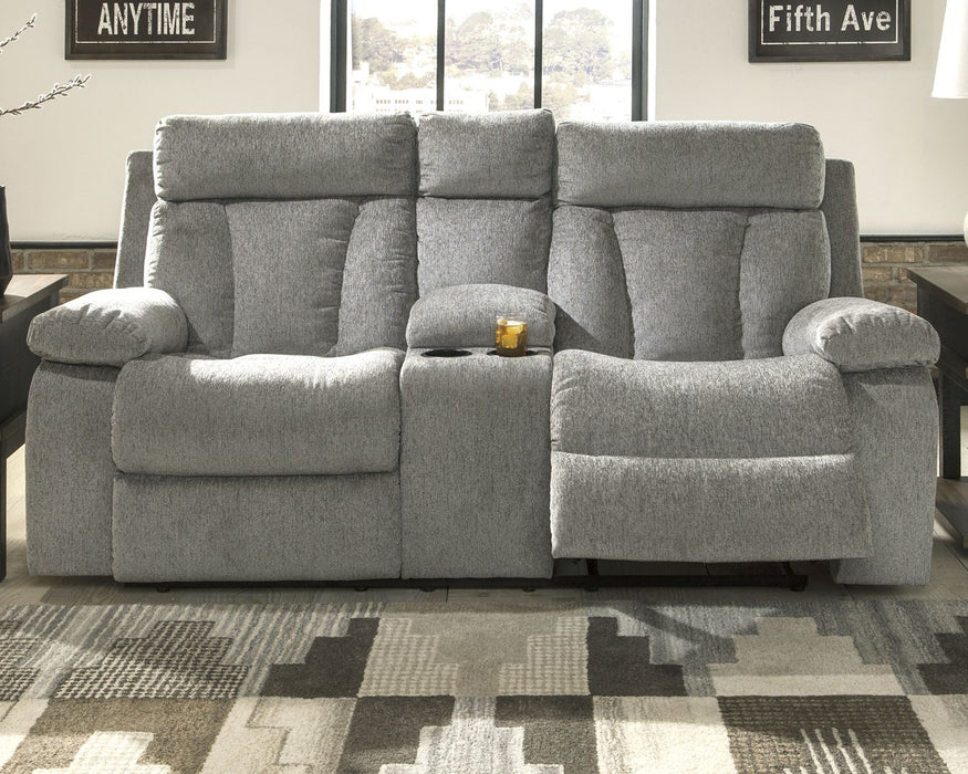 Mitchiner Reclining Loveseat with Console - Yulissa Home Furnishings (NJ)