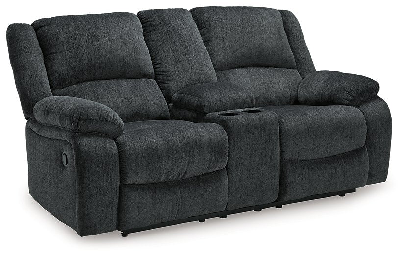 Draycoll Reclining Loveseat with Console - Yulissa Home Furnishings (NJ)