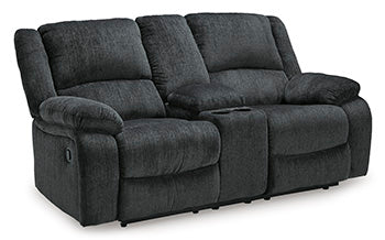 Draycoll Reclining Loveseat with Console - Yulissa Home Furnishings (NJ)