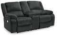 Draycoll Power Reclining Loveseat with Console - Yulissa Home Furnishings (NJ)