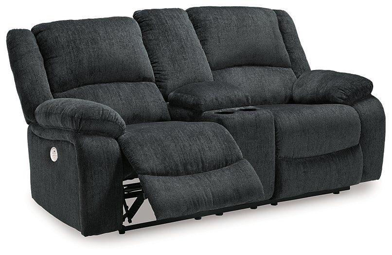 Draycoll Power Reclining Loveseat with Console - Yulissa Home Furnishings (NJ)