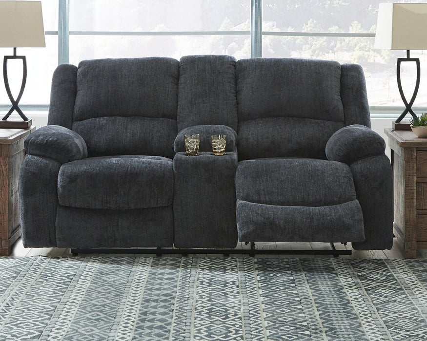 Draycoll Reclining Loveseat with Console - Yulissa Home Furnishings (NJ)