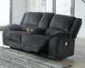 Draycoll Power Reclining Loveseat with Console - Yulissa Home Furnishings (NJ)