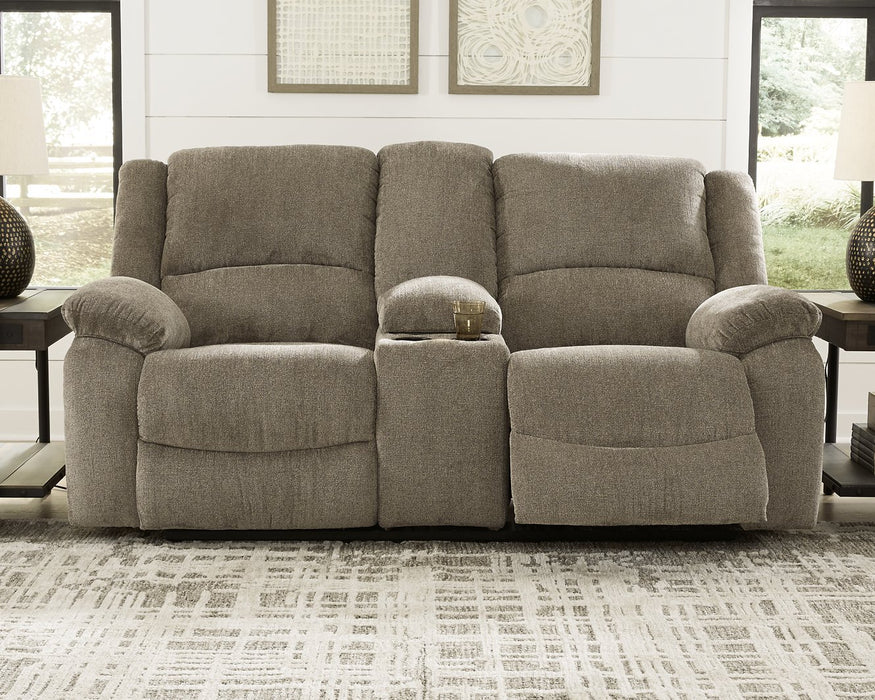 Draycoll Reclining Loveseat with Console - Yulissa Home Furnishings (NJ)