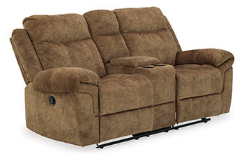 Huddle-Up Glider Reclining Loveseat with Console - Yulissa Home Furnishings (NJ)