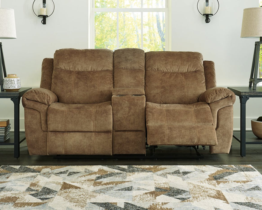 Huddle-Up Glider Reclining Loveseat with Console - Yulissa Home Furnishings (NJ)