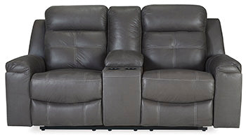 Jesolo Reclining Loveseat with Console - Yulissa Home Furnishings (NJ)