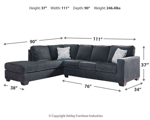 Altari 2-Piece Sectional with Chaise - Yulissa Home Furnishings (NJ)