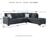 Altari 2-Piece Sleeper Sectional with Chaise - Yulissa Home Furnishings (NJ)