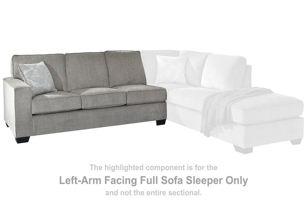 Altari 2-Piece Sleeper Sectional with Chaise - Yulissa Home Furnishings (NJ)