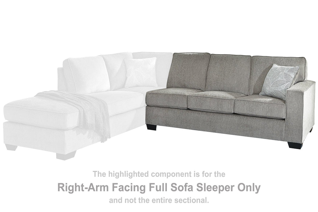 Altari 2-Piece Sleeper Sectional with Chaise - Yulissa Home Furnishings (NJ)