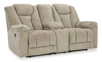 Hindmarsh Power Reclining Loveseat with Console - Yulissa Home Furnishings (NJ)