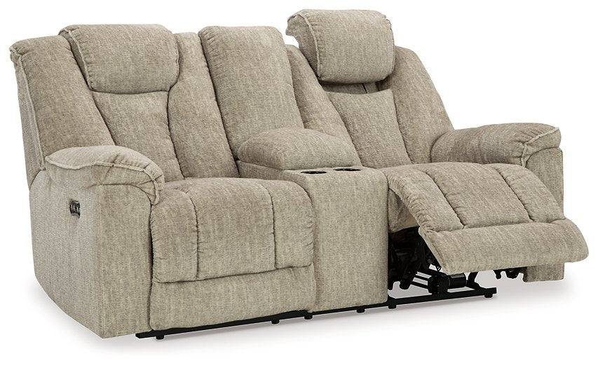 Hindmarsh Power Reclining Loveseat with Console - Yulissa Home Furnishings (NJ)