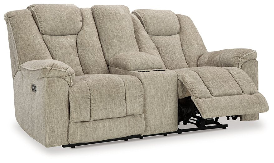 Hindmarsh Power Reclining Loveseat with Console - Yulissa Home Furnishings (NJ)