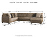 Abalone 3-Piece Sectional with Chaise - Yulissa Home Furnishings (NJ)