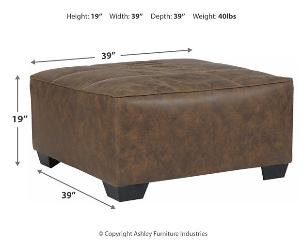 Abalone Oversized Accent Ottoman - Yulissa Home Furnishings (NJ)