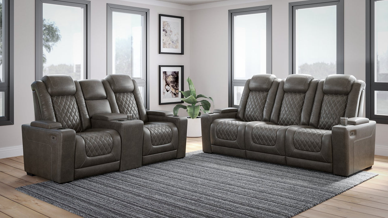 HyllMont Power Reclining Living Room Set - Yulissa Home Furnishings (NJ)