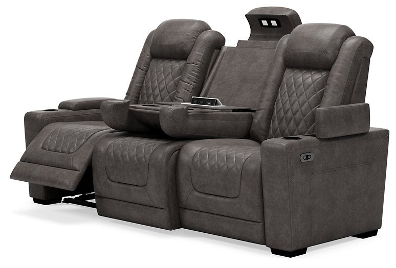 HyllMont Power Reclining Sofa - Yulissa Home Furnishings (NJ)