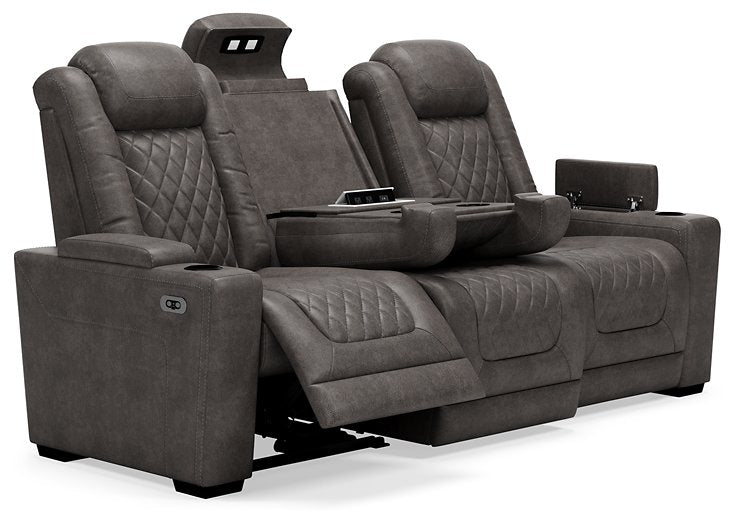 HyllMont Power Reclining Sofa - Yulissa Home Furnishings (NJ)