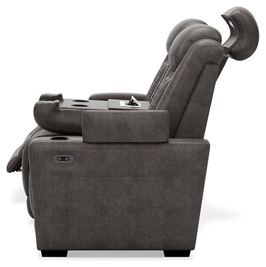 HyllMont Power Reclining Sofa - Yulissa Home Furnishings (NJ)